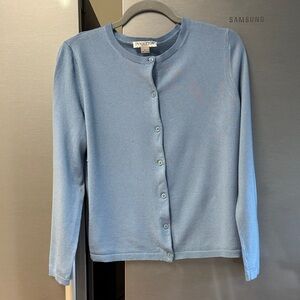 Pendleton Classic Blue Button-Up Sweater